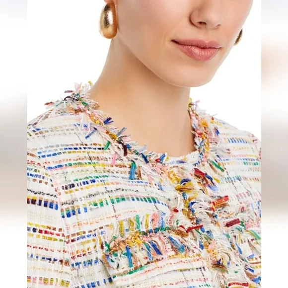 NWT Kobi Halperin Devyn Tweed Blazer In JKI Rainbow Size XS - Picture 2 of 16